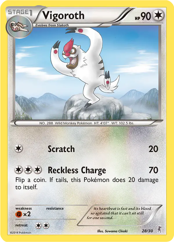 Carta Vigoroth 28/30 de XY trainer Kit (Bisharp)