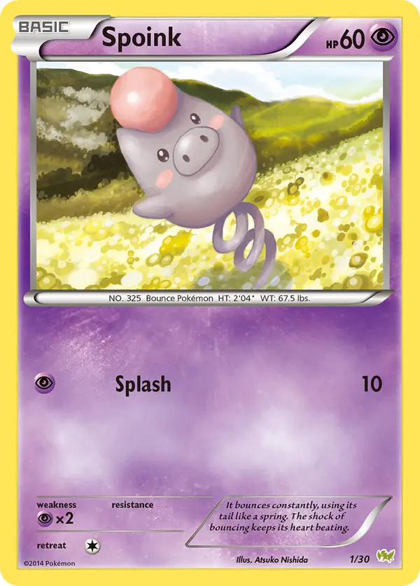 Carta Spoink 1/30 de XY trainer Kit (Noivern)