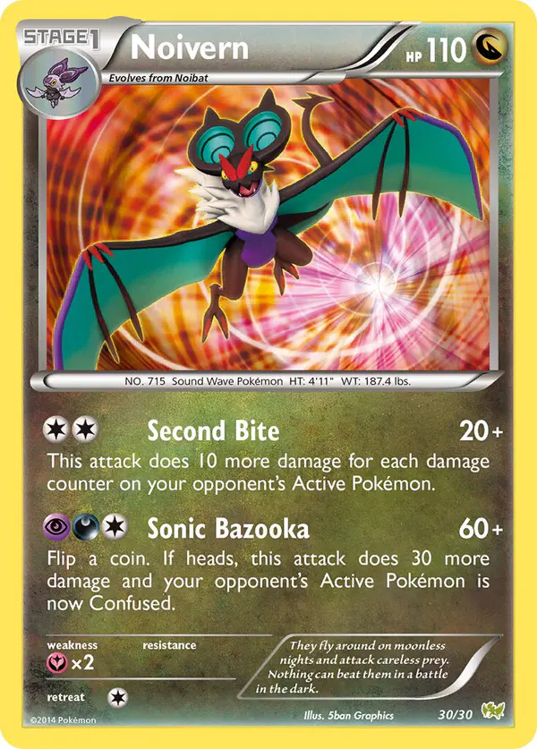 Carta Noivern 30/30 de XY trainer Kit (Noivern)