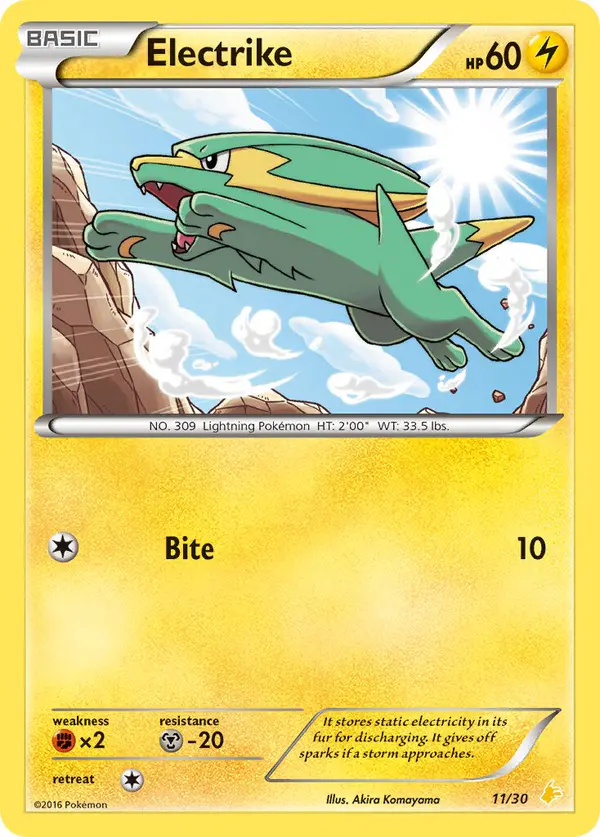 Carta Electrike #11 de XY trainer Kit (Pikachu Libre)