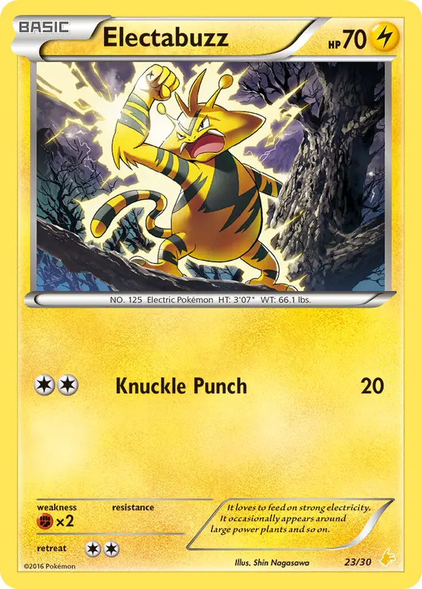 Carta Electabuzz #23 de XY trainer Kit (Pikachu Libre)