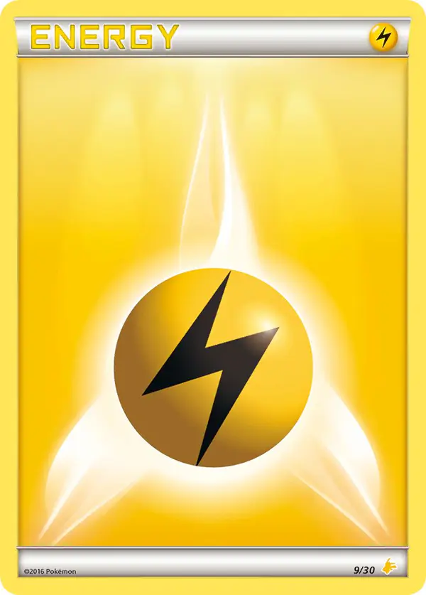 Carta Lightning Energy #9 de XY trainer Kit (Pikachu Libre)