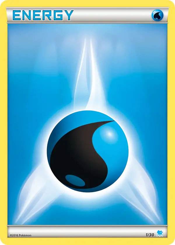 Carta Water Energy 1/30 de XY trainer Kit (Suicune)