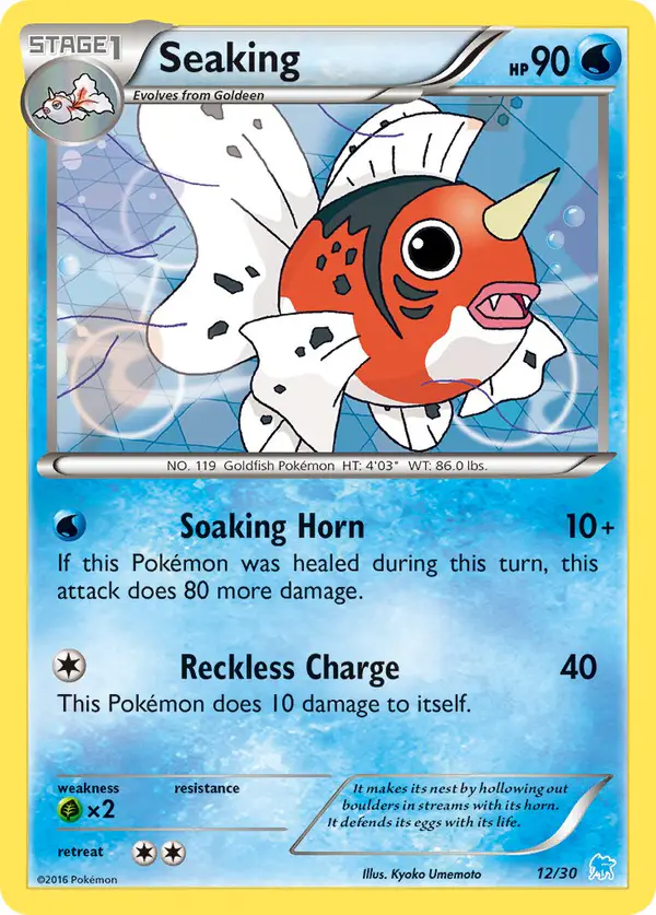 Carta Seaking 12/30 de XY trainer Kit (Suicune)