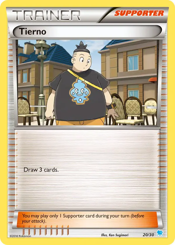 Carta Tierno 20/30 de XY trainer Kit (Suicune)