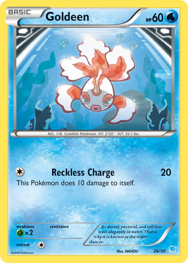 Carta Goldeen 26/30 de XY trainer Kit (Suicune)