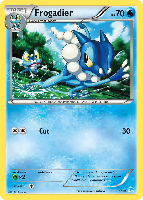 Carta Frogadier 6/30 de XY trainer Kit (Suicune)