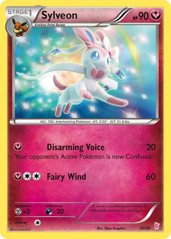 Carta Sylveon 30/30 de XY trainer Kit (Sylveon)