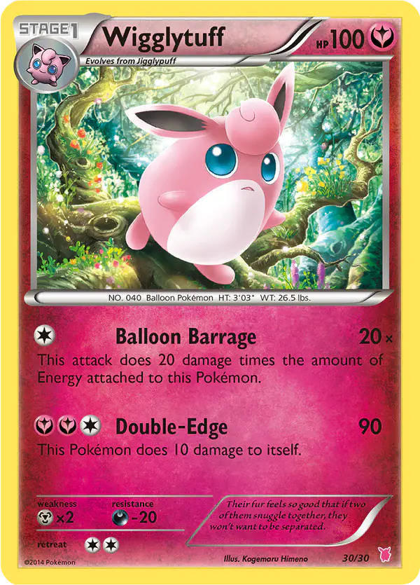Carta Wigglytuff 30/30 de XY trainer Kit (Wigglytuff)