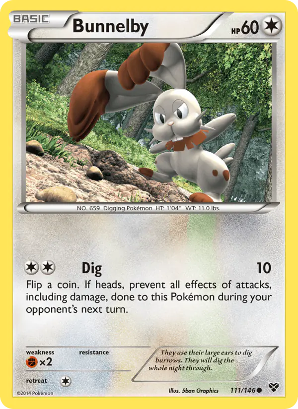 Carta Bunnelby 111/146 de XY