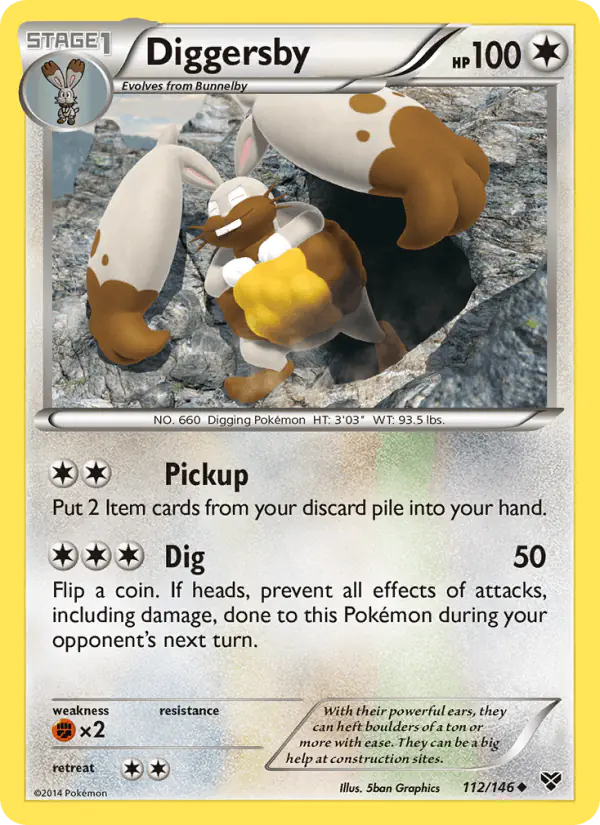 Carta Diggersby 112/146 de XY