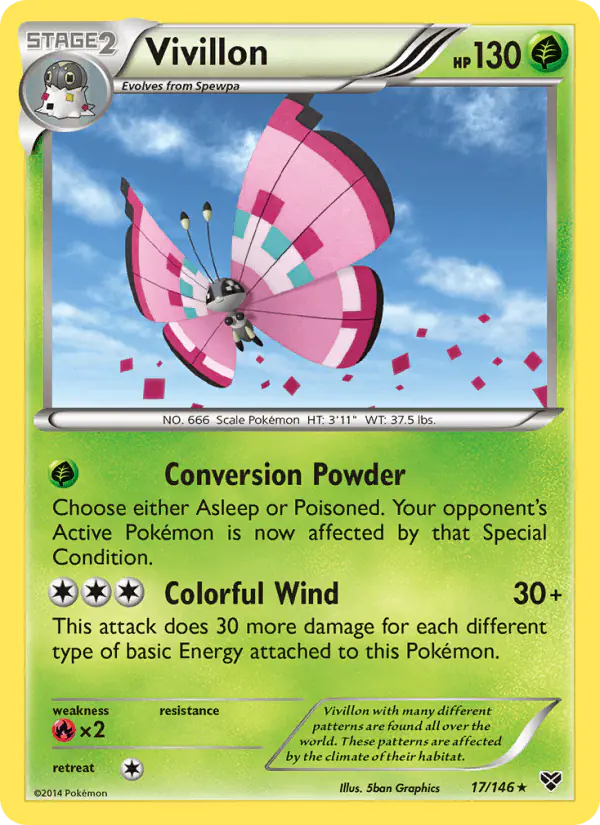 Carta Vivillon 17/146 de XY