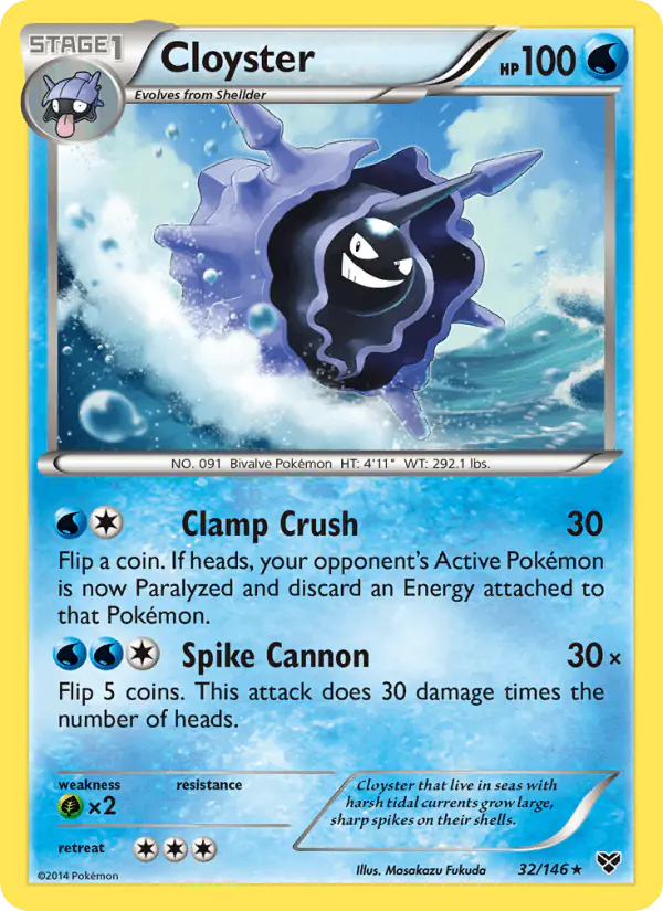 Carta Cloyster 32/146 de XY