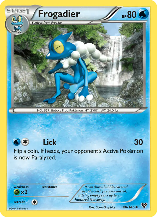 Carta Frogadier 40/146 de XY