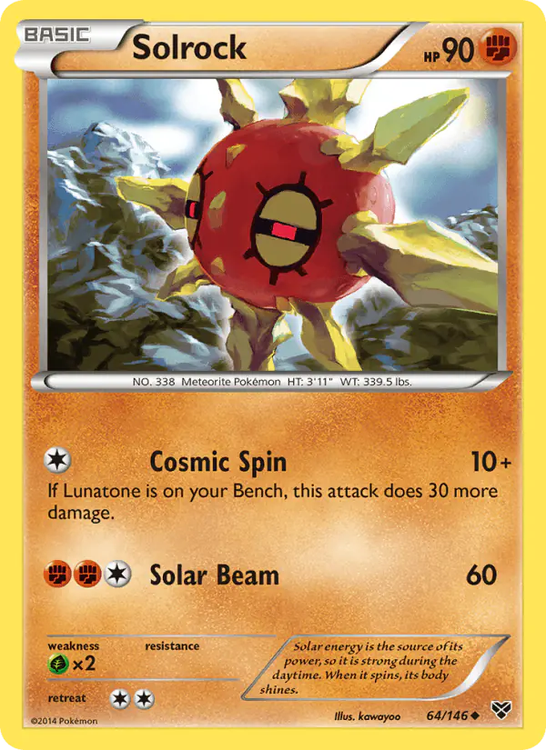 Carta Solrock 64/146 de XY