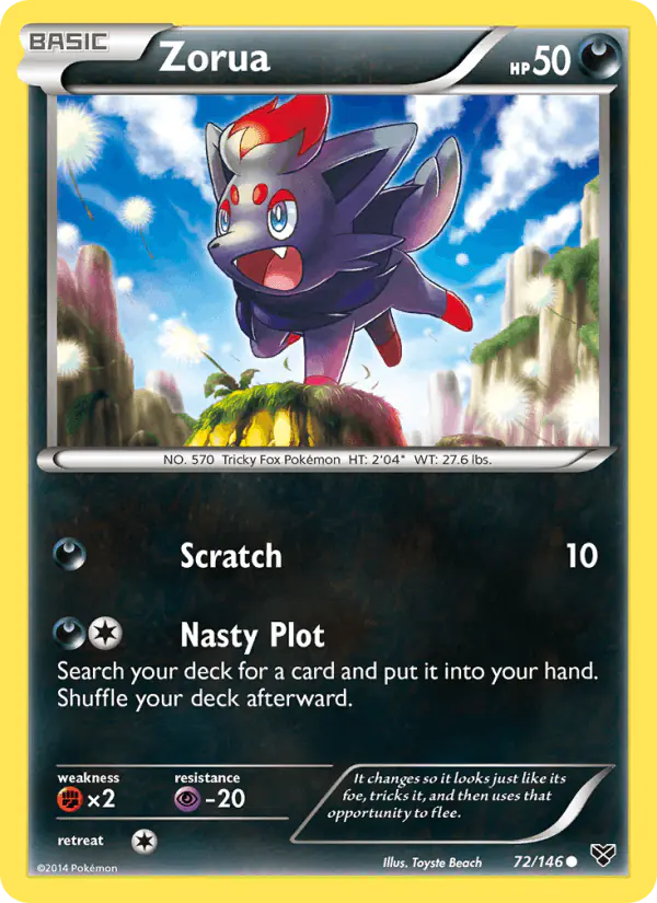 Carta Zorua 72/146 de XY