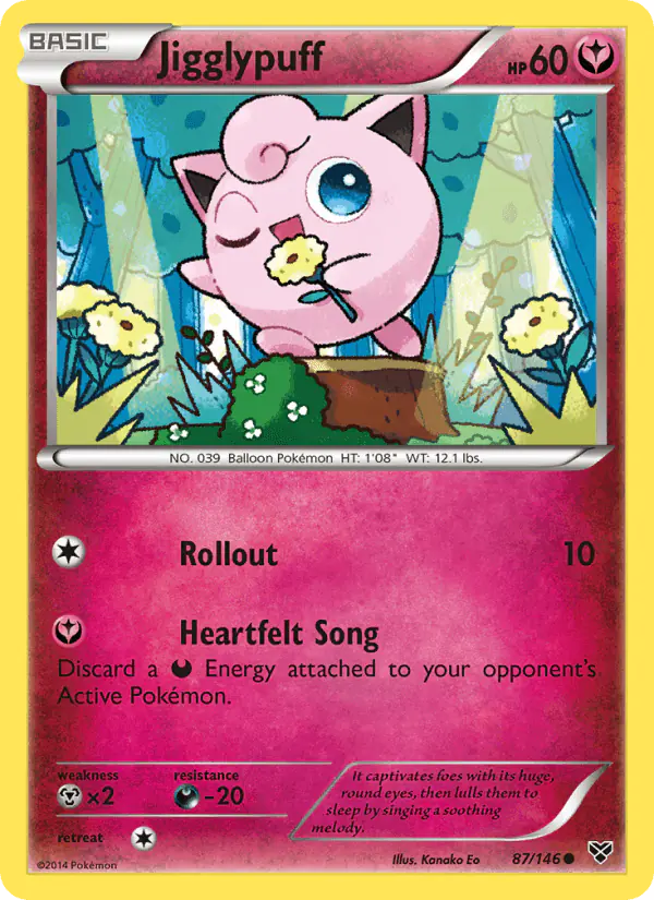Carta Jigglypuff 87/146 de XY