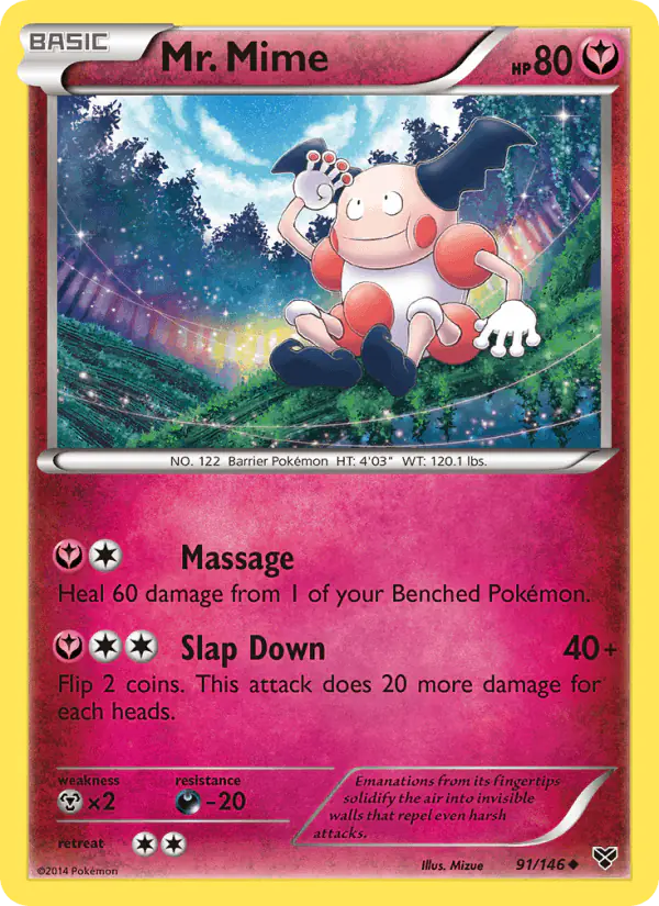 Carta Mr. Mime 91/146 de XY