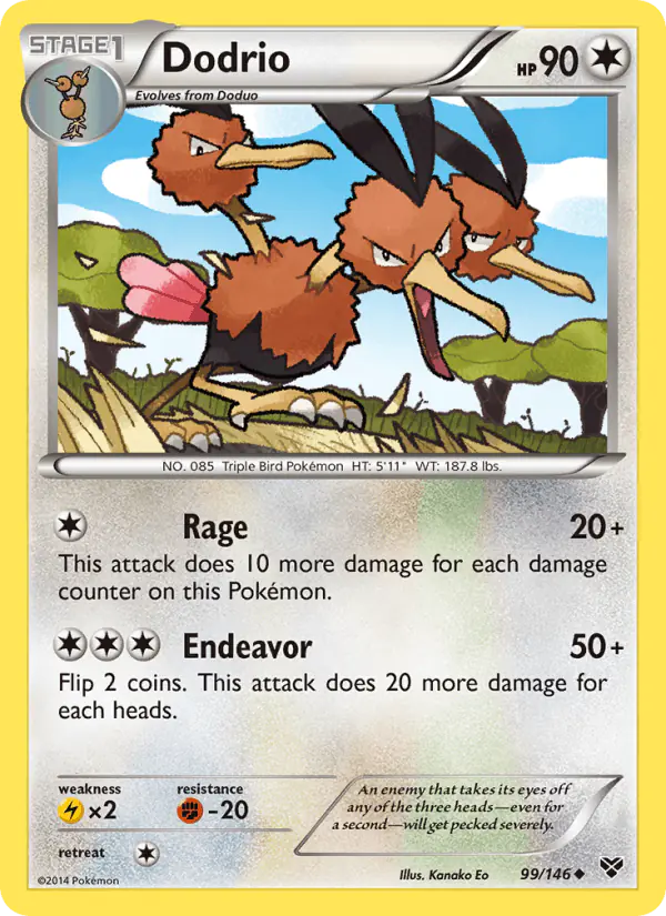 Carta Dodrio 99/146 de XY